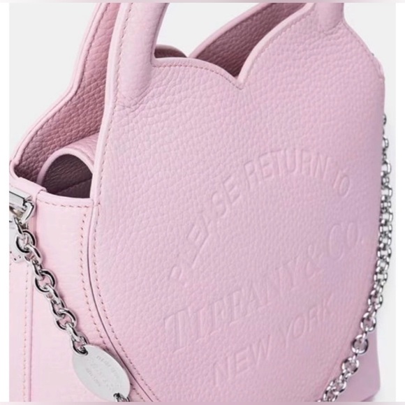 🌸100% Authentic Return to Tiffany™ Mini Tote Bag in Crystal Pink Leather🌸 - Picture 3 of 4
